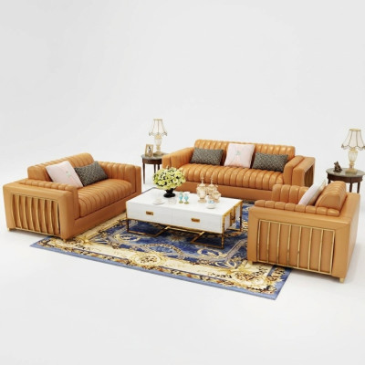 Luxe leren bank bankstel modulaire bankstel ontwerp moderne bankstellen bank 3+2+1 nieuw