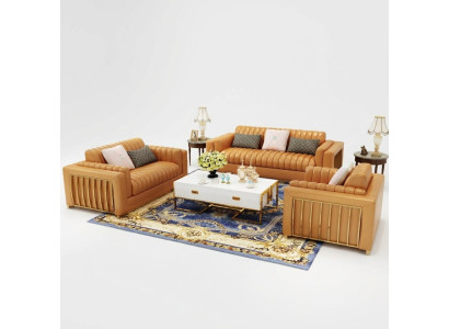 Luxe leren bank bankstel modulaire bankstel ontwerp moderne bankstellen bank 3+2+1 nieuw
