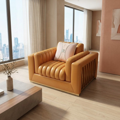 Fauteuil Ontwerp Bank Bank Relax Lederen Lounge Luxe TV Club Zits Kussen