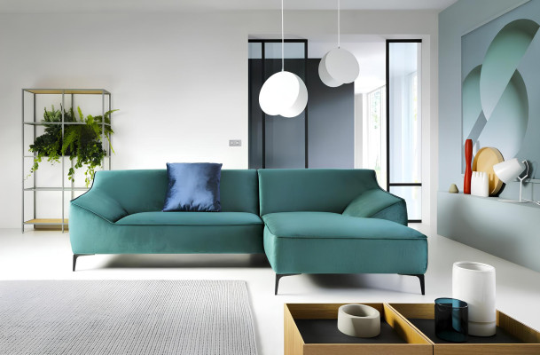 Ontwerp hoekbank L-vorm Moderne banken Stof Textiel Bank Woongebied Bank Fluweel