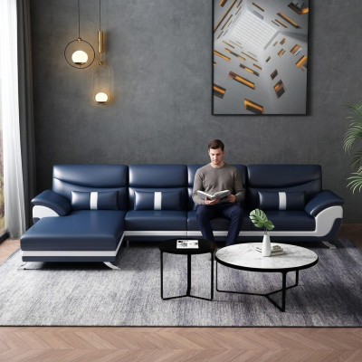 Hoekbank L-vormige woonlandschap bankstel bekleding stof banken leer