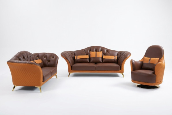 Sofa set 3+2+1 zits woonlandschap bank bank stoffering set leren bankstel