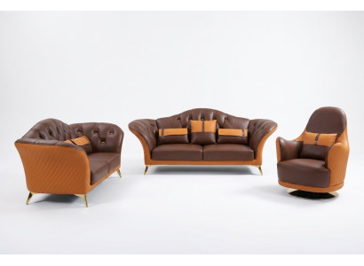 Sofa set 3+2+1 zits woonlandschap bank bank stoffering set leren bankstel