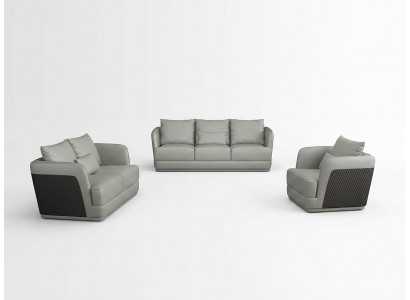 Sofa set 3+2 zits woonlandschap bankstel bekleding leren bankstel nieuw