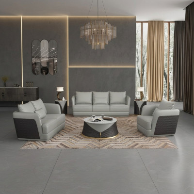 Driepersoons designbank bank gestoffeerde bank 3-zits lederen bank modern relaxclub