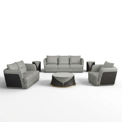 Driepersoons designbank bank gestoffeerde bank 3-zits lederen bank modern relaxclub