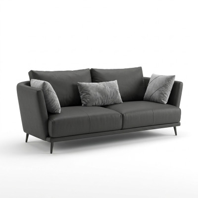 Driedelige designbank bank gestoffeerde bank leren bank modern relax club 3-zits.