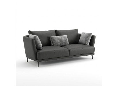 Driedelige designbank bank gestoffeerde bank leren bank modern relax club 3-zits.