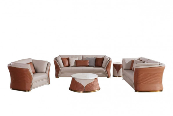 Sofa set gestoffeerde meubelset woonlandschap bank bankstel garnituur