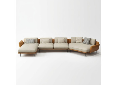 Hoekbank U-vorm Woonlandschap Bank Bank Bekleding Hoek Set Stof Bankstellen Leer