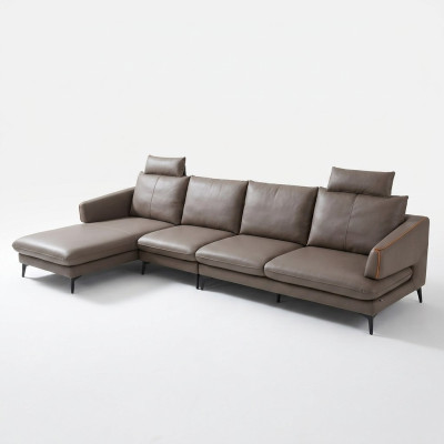 Hoekbank Hoekbank Bank Bekleding Hoek Bank Leer Luxe Woonkamer Hoekbankstel