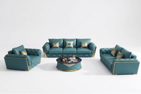 Driedelige designbank 3-zitsbank Bankbank Bankstel Banken