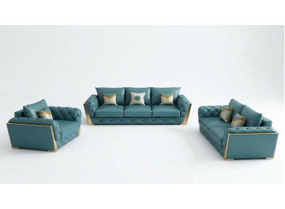 Sofaset 5-delig. Set zitkussen meubelstukken 2x bijzettafels bank salontafel nieuw