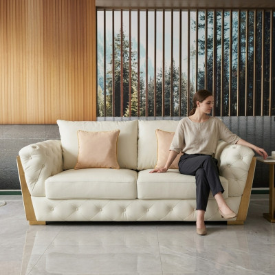 Ontwerp tweepersoons lounge meubels, 2-zits bank sofa bekleding club banken.