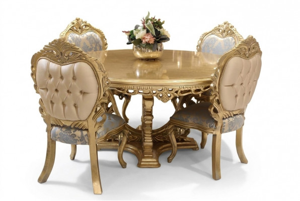 Eetkamerset 7-delig. Eettafel+6x stoelen Designer houten stoel set meubels nieuw