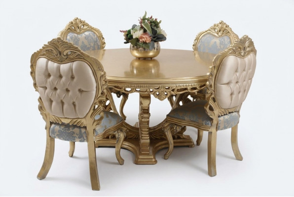 Luxe ronde eettafel Design tafel klassieke eetkamertafels Meubels Goud Nieuw