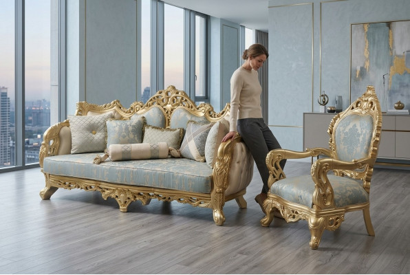 Klassieke bankstel 3+3+1 zits Chesterfield relaxfauteuil meubelbank nieuw