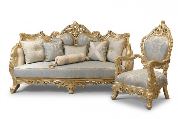 Chesterfield bank 3-zits gestoffeerde bank Klassiek Textiel Hout Nieuw
