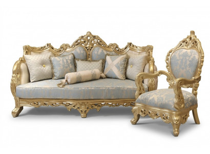 Chesterfield bank 3-zits gestoffeerde bank Klassiek Textiel Hout Nieuw