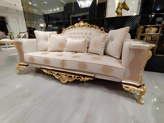 Bankstel 3311-zits bank woonkamerset Chesterfield fauteuil textiel Nieuw