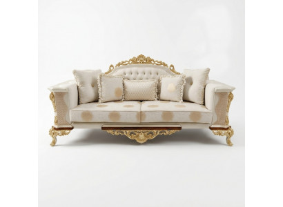 Driedelige designbankstel 3-zits bankstel textiel Chesterfield-bankstel nieuwe 3-zitsstoffenbank