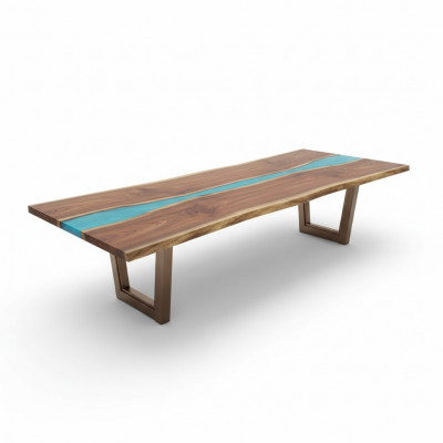 Eettafel River Table Echt Hout Riviertafel 260x100 Massieve Tafels