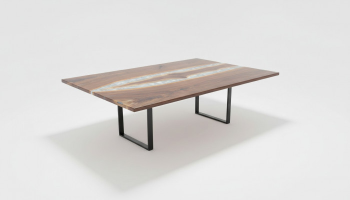 Epoxiënhars eettafel echt hout massief meubilair waterval epoxy tafel giethars