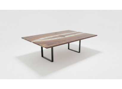 Epoxiënhars eettafel echt hout massief meubilair waterval epoxy tafel giethars