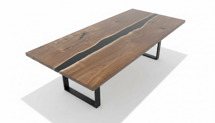Eettafel tafels epoxyhars massieve meubels epoxy tafel waterval echt hout.