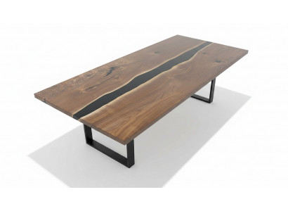 Eettafel tafels epoxyhars massieve meubels epoxy tafel waterval echt hout.