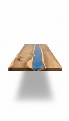 Eettafel tafels epoxyhars epoxytafel waterval echt hout massief meubilair