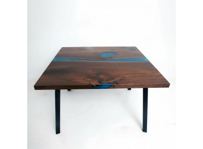 Salontafel River Table Echt Hout Riviertafel Massief Decoratieve Epoxyhars