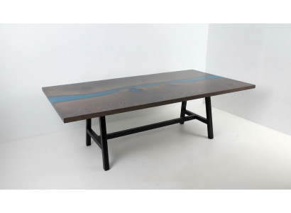 Epoxihars Eettafel River Table Echt hout Massief Tafels 220x100