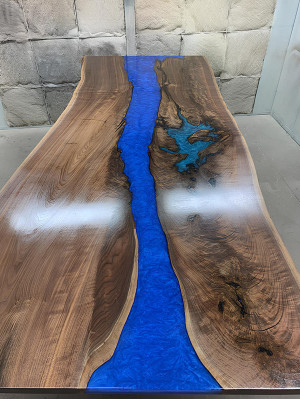Eettafel Zee Water Rivier Echt hout Riviertafel 260x100 Tafels