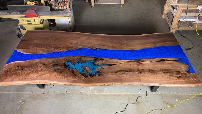 Eettafel Zee Water Rivier Echt hout Riviertafel 260x100 Tafels