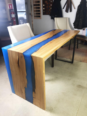 Eettafel Tafel Keukentafel Moderne Tafels Waterval Rivier Epoxyhars Meubels Nieuw