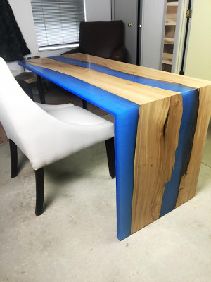 Eettafel Tafel Keukentafel Moderne Tafels Waterval Rivier Epoxyhars Meubels Nieuw