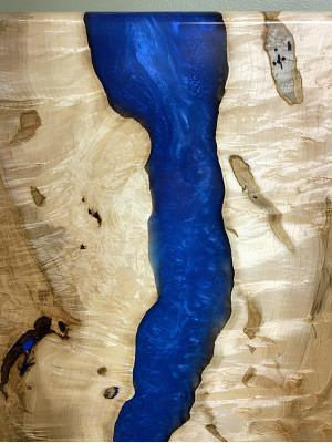 Eettafel River Table Massief Tafels 220x100 Riviertafel Epoxyhars Zee