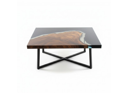 Salontafel River Table Epoxyhars Massieve Tafels 70x40 Riviertafel