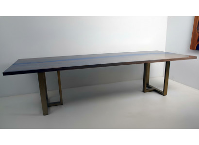 Epoxiehars Eettafel River Table Echt hout Massief Decoratie Tafels 220x100