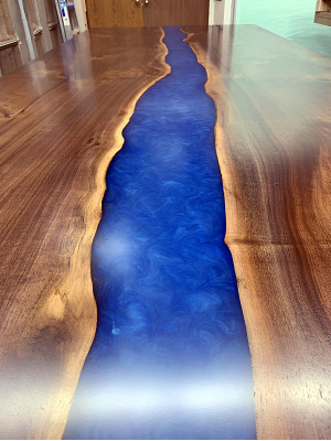 Epoxihars Eettafel River Table 240x100 Riviertafel Nieuw Echt Hout Tafels