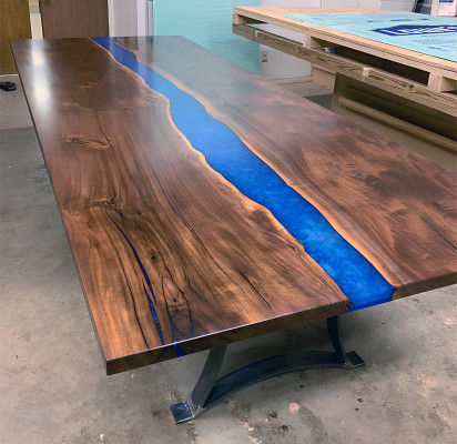 Epoxihars Eettafel River Table 240x100 Riviertafel Nieuw Echt Hout Tafels