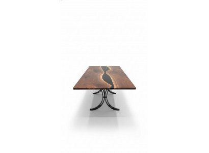 Epoxihars Eettafel River Table Echt hout Massieve tafels 240x100 Riviertafel Nieuw