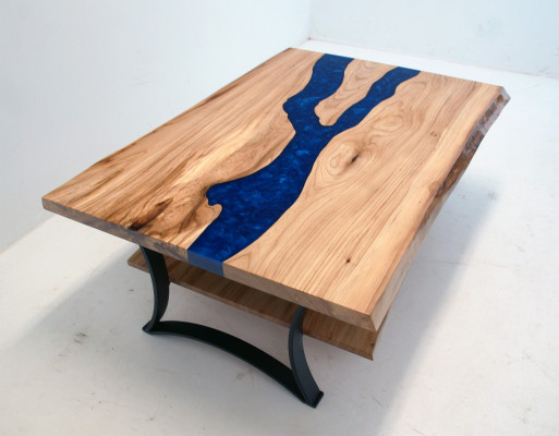 Salontafel River Table Echt Hout Riviertafel Epoxyhars Massieve Tafels