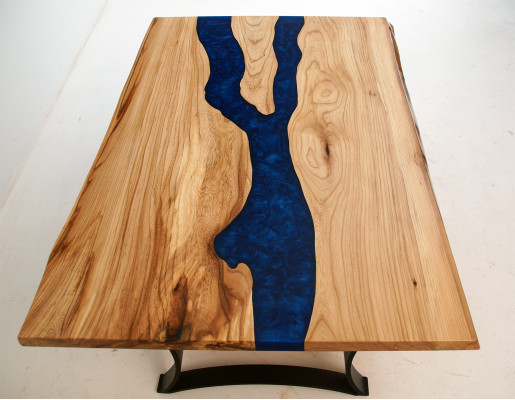 Salontafel River Table Echt Hout Riviertafel Epoxyhars Massieve Tafels
