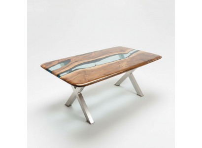 Salontafel epoxyhars tafel Hout Handgemaakt Tafels Massief meubilair Hars