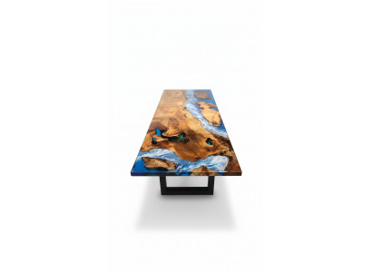 Eettafel Ontwerp Tafel Hars Moderne Tafels Zee Rivier Meubels 220x90 Epoxy Oceaan