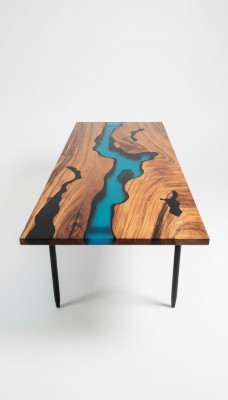 Moderne tafels Eettafel Ontwerp Tafel Hars Zee Rivier Meubels 220x90 Epoxy Oceaan