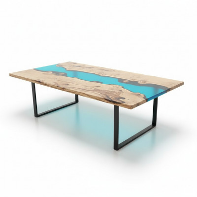 Rivier Tafels Eettafel Ontwerp Tafel Moderne Meubels 220x100 Epoxy Hars Oceaan Zee
