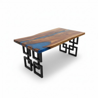 Salontafel Blue River Table Echt hout Riviertafel 140x80 Tafels